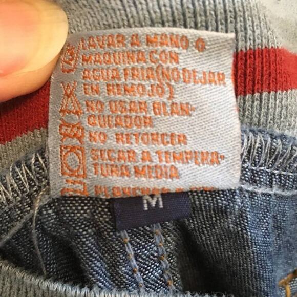 VTG Lightweight Denim Pull On Mini Skirt  Y2K  Utility pockets Fitted SZ 6 - Picture 7 of 9